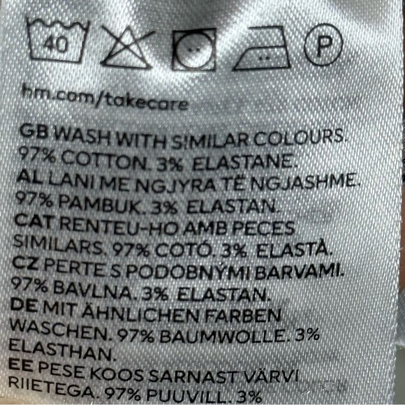 H&M Parachute Cargo Pants Size Youth 14 off White Baggy Leg Drawstring - Picture 8 of 8